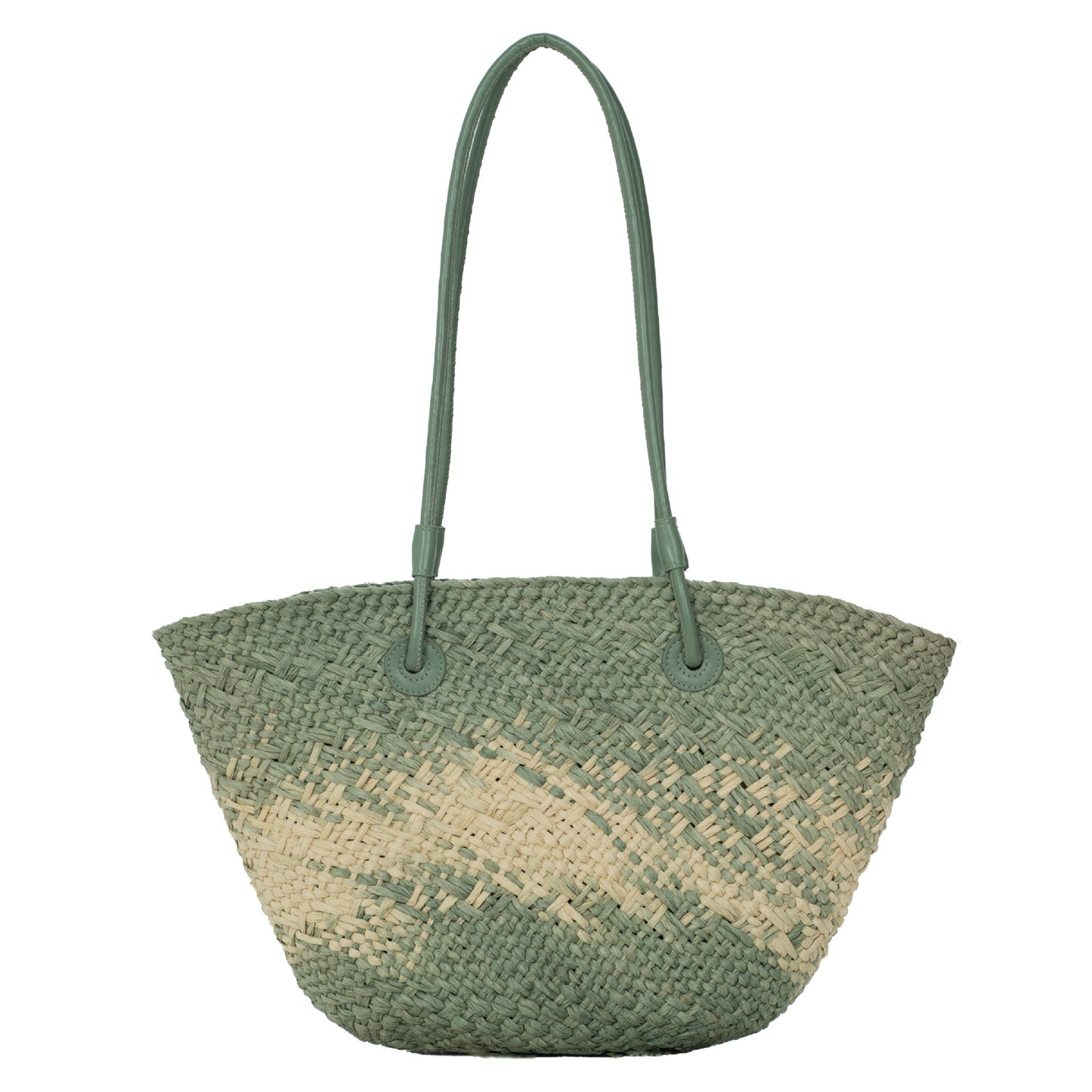 Elegante Handtasche Im Rattanstil mit Doppeltem Tragegriff Brehn
