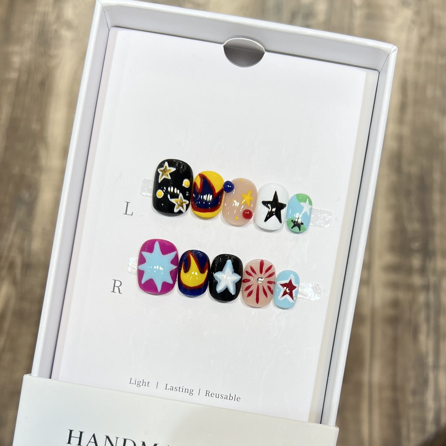 Cosmic-Themen Press-On Nagelkunst Set Brehn