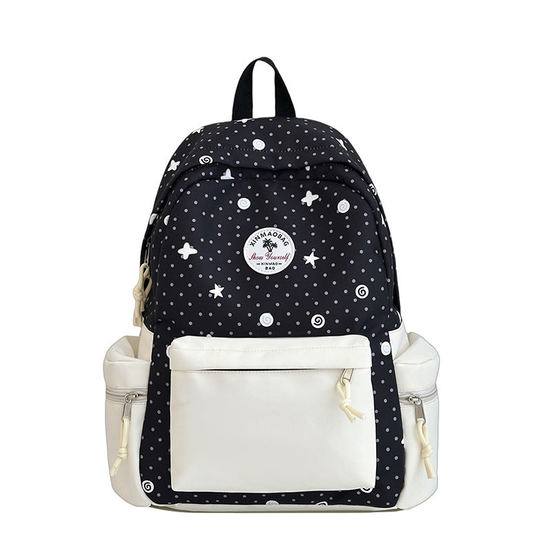 Verspielt gemusterter Rucksack