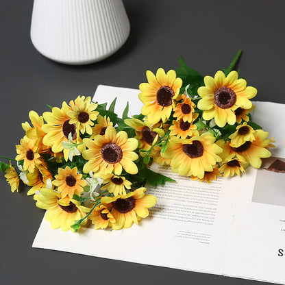 Dekorative Kunst-Sonnenblumen-Bouquet für die Heimdekoration