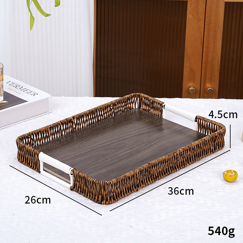 Stylische handgewebte Servierplatte Brehn