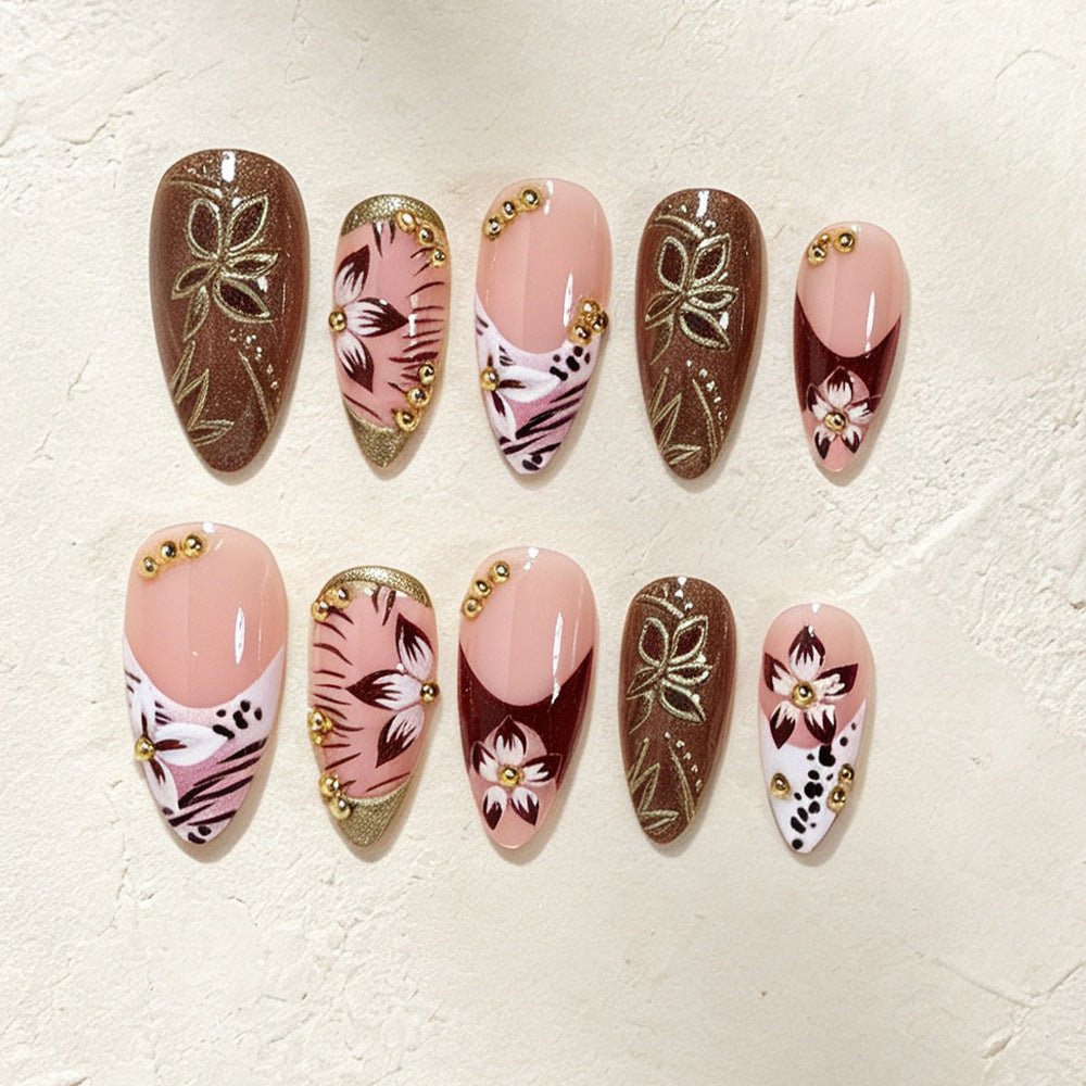 Künstlerisches Langes Stiletto-Nageldesign Brehn