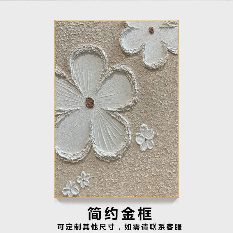 Florale Relief Wanddekoration