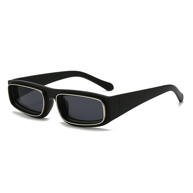 Damen modische und trendige Sonnenbrille mit breitem Rahmen Brehn