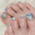 Kunstnagelset mit floralen Applikationen und Glitzereffekten Brehn