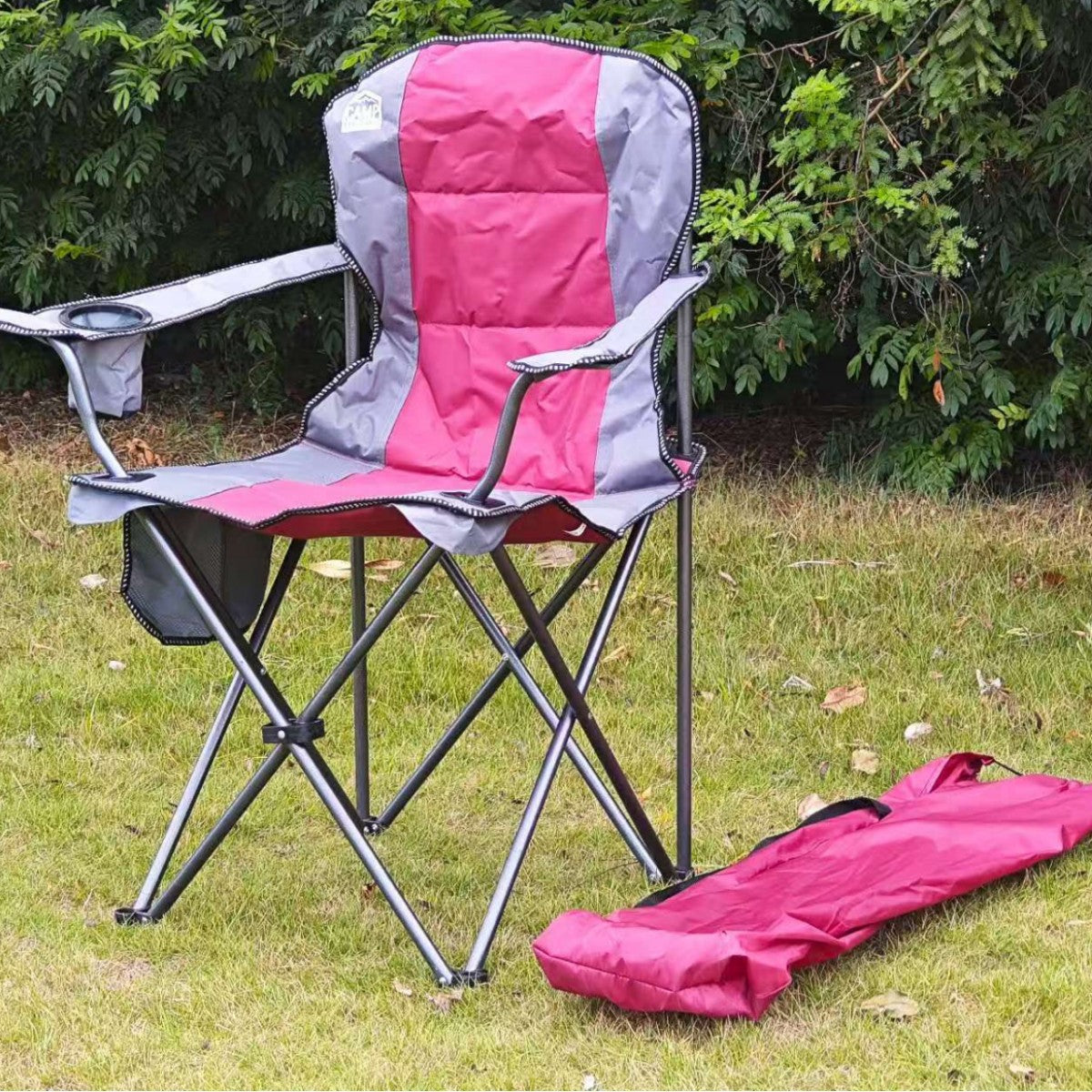 Damen Komfortabler Campingstuhl mit Getränkehalter Brehn
