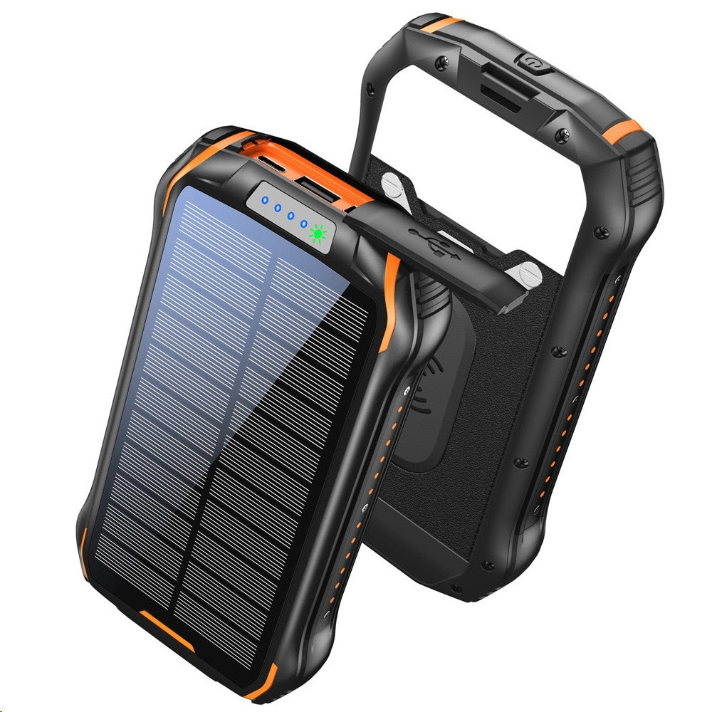 Solar Powerbank mit Wasserdichtem Gehäuse und Sos-Funktion Brehn