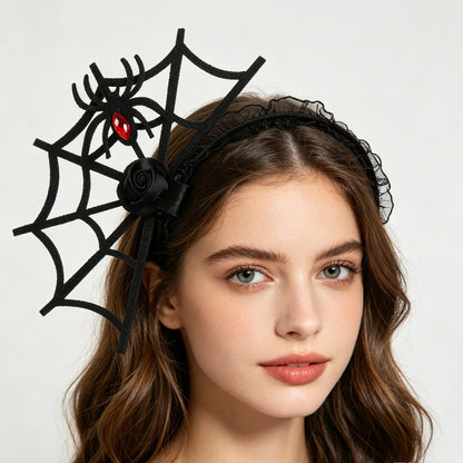 Halloween Haarreif mit Spinnennetzdesign