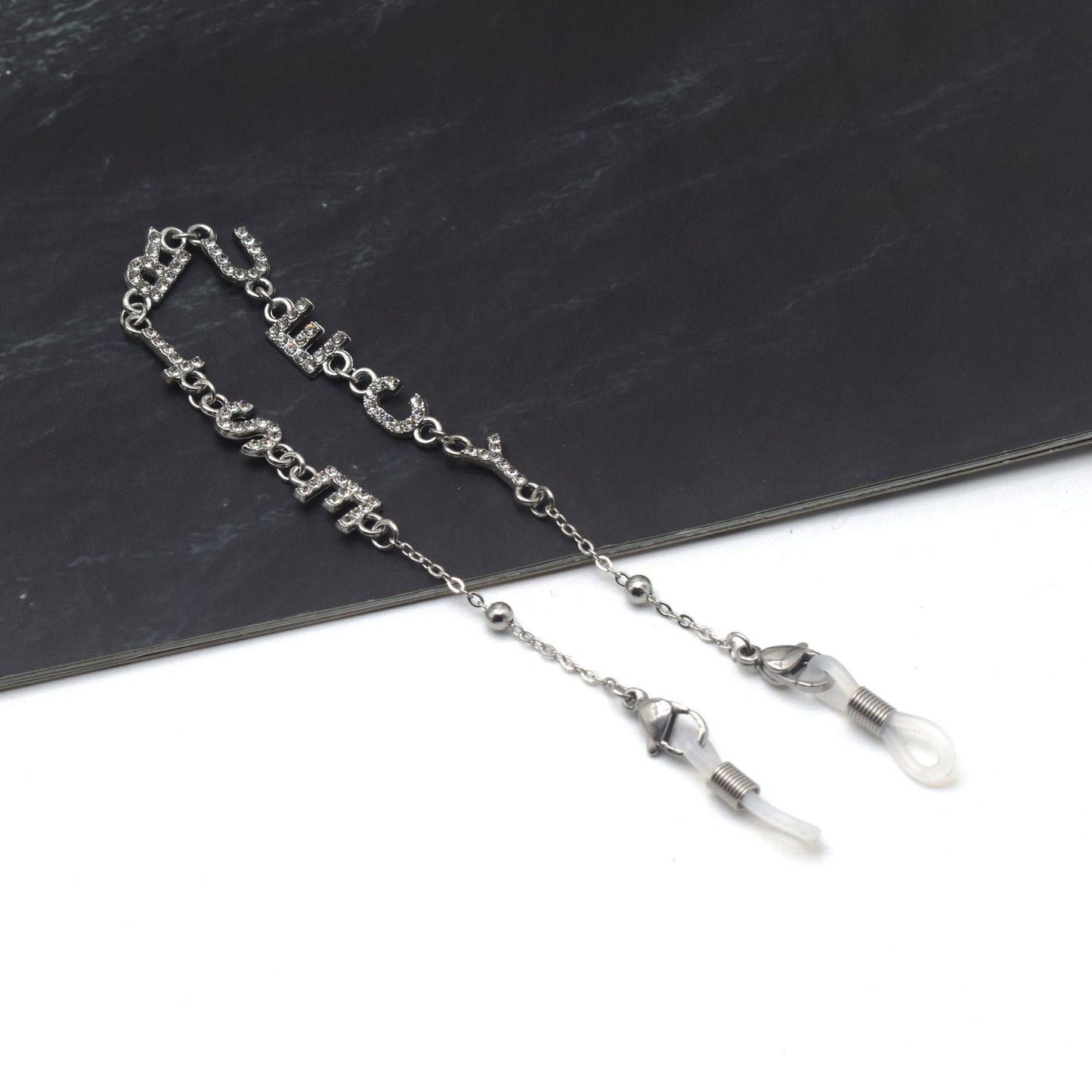 Glitzernde Strass Brillen Kette Brehn