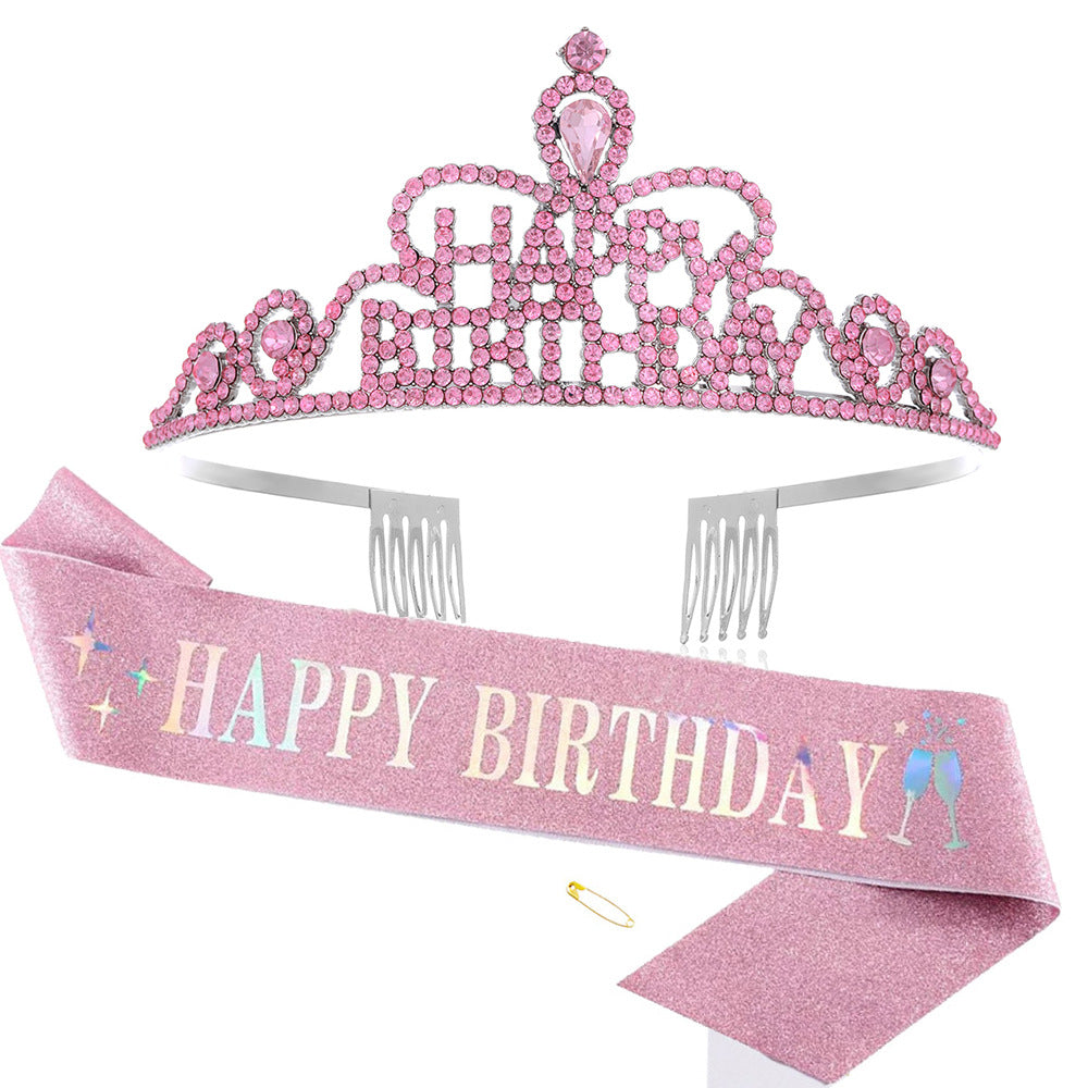 Damen Funkenkrone mit „Happy Birthday“ Schriftzug Brehn
