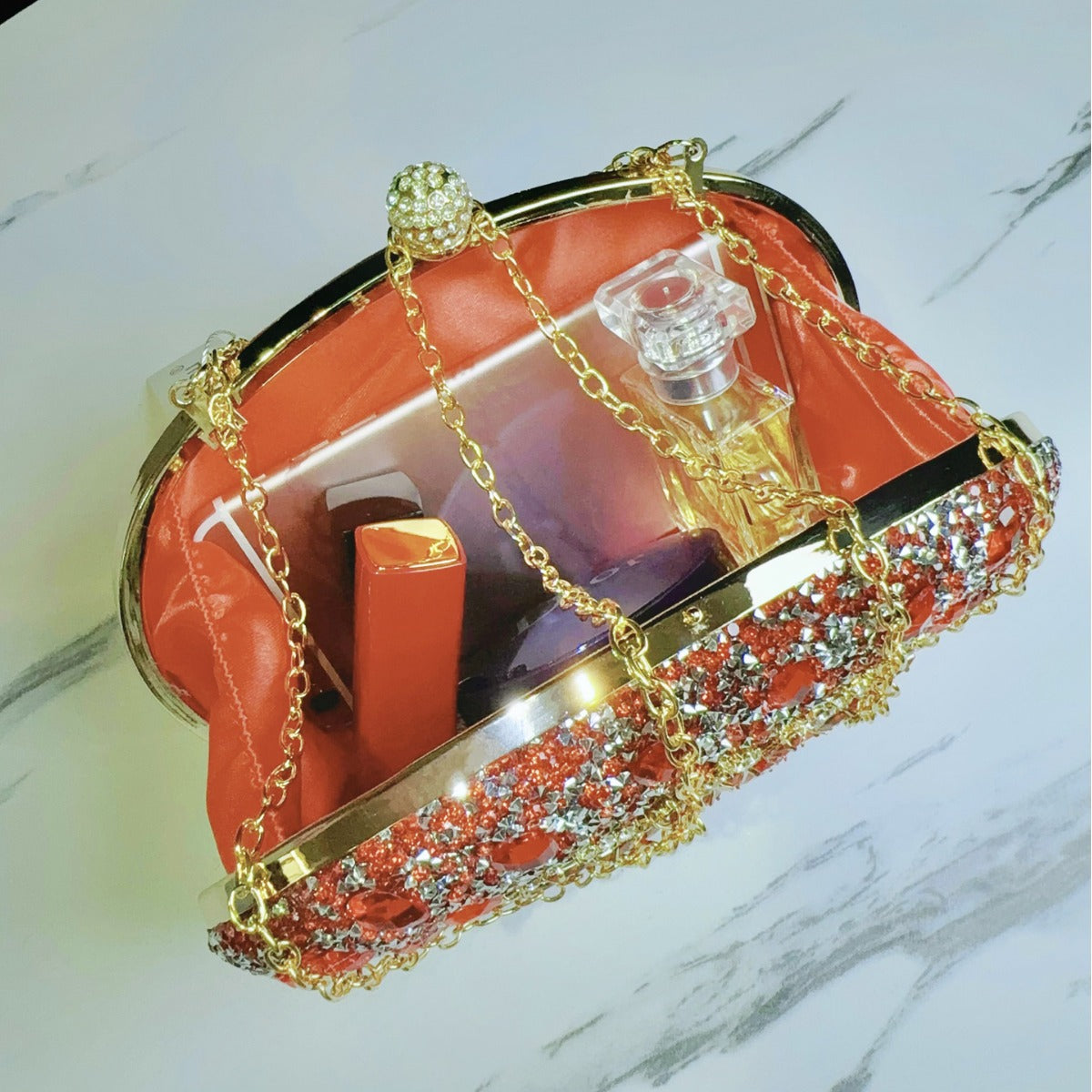 Dekorative verzierte Abendhandtasche