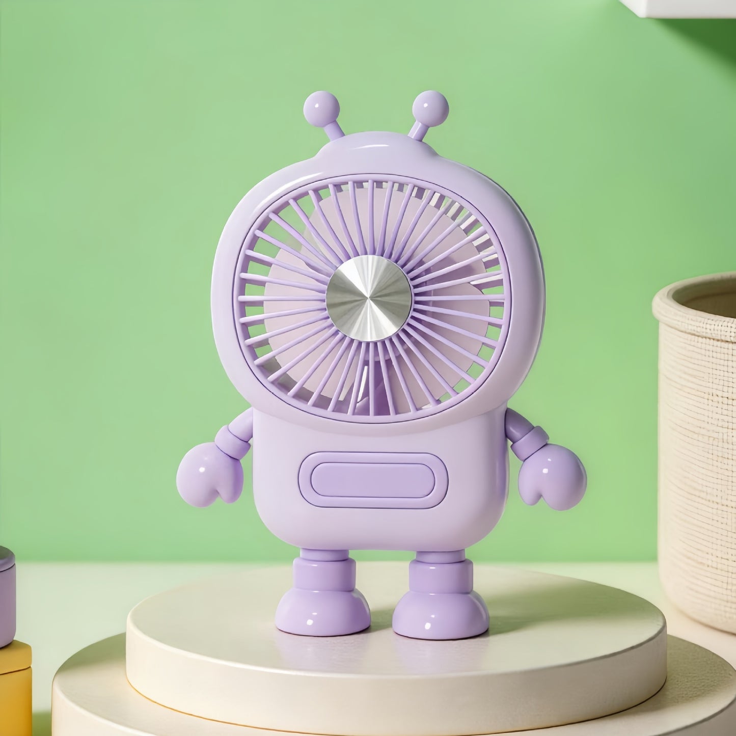 Damen Tragbarer USB Mini-Ventilator im kreativen Roboterdesign Brehn