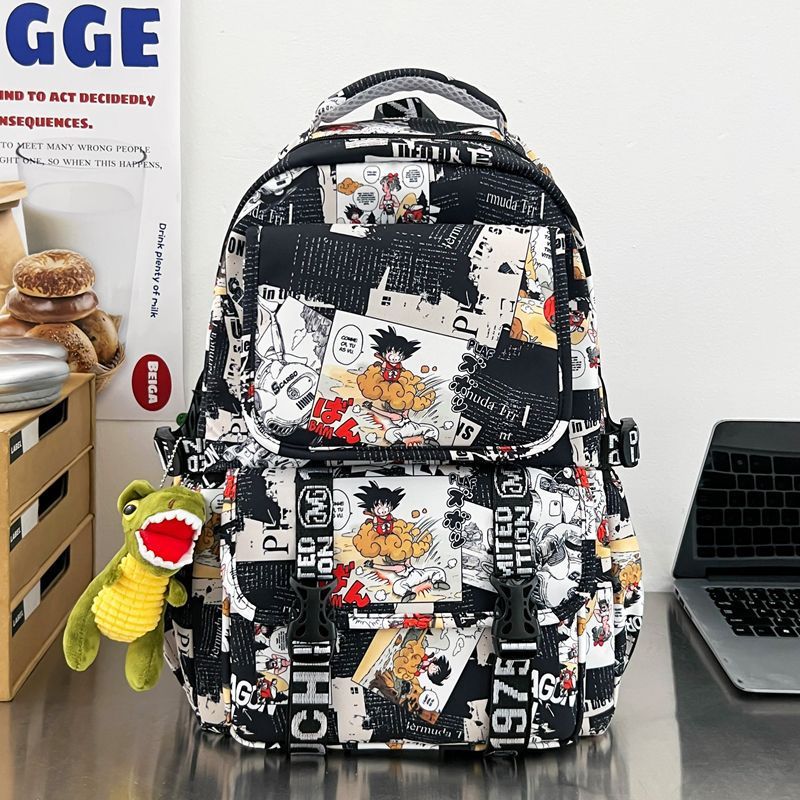 Rucksack Im Comic-Design mit Weichem Plüschanhänger Brehn