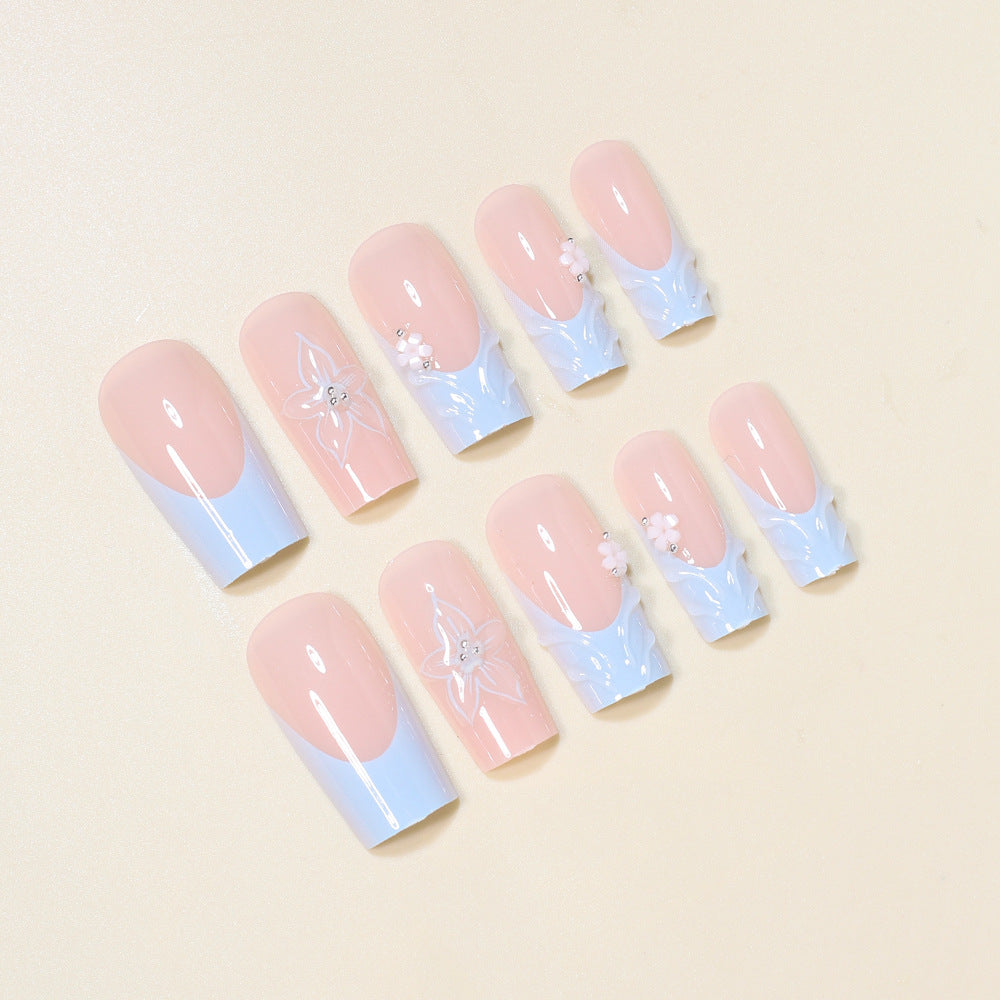 3D Floral Decorative Press-On Nail Art Brehn