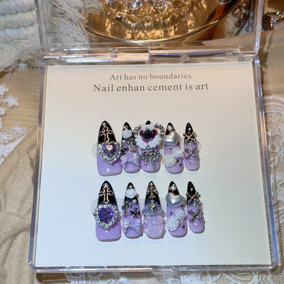 Ausgefallenes Press-On Nagel Set