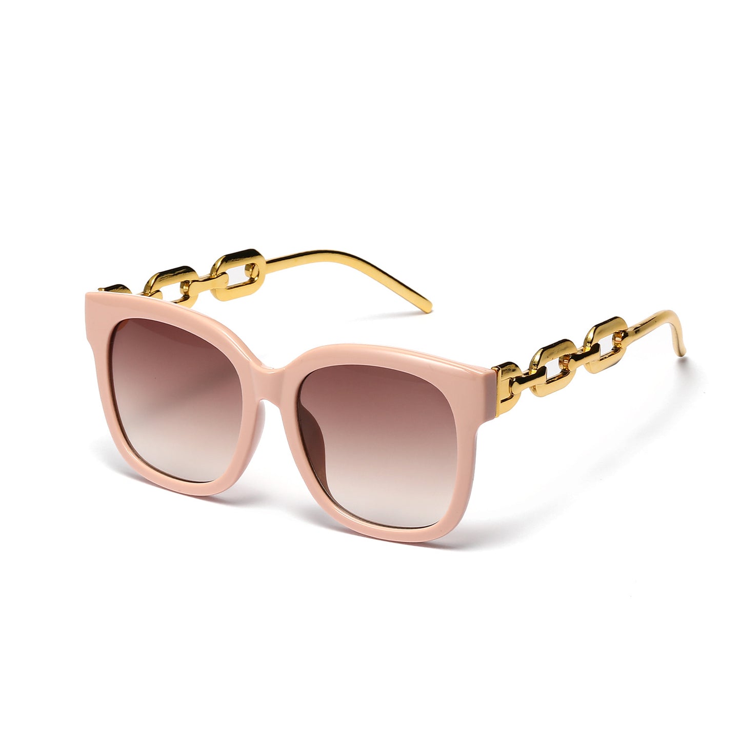 Damen modische oversized Sonnenbrille mit luxuriösem Kettenrahmen Brehn