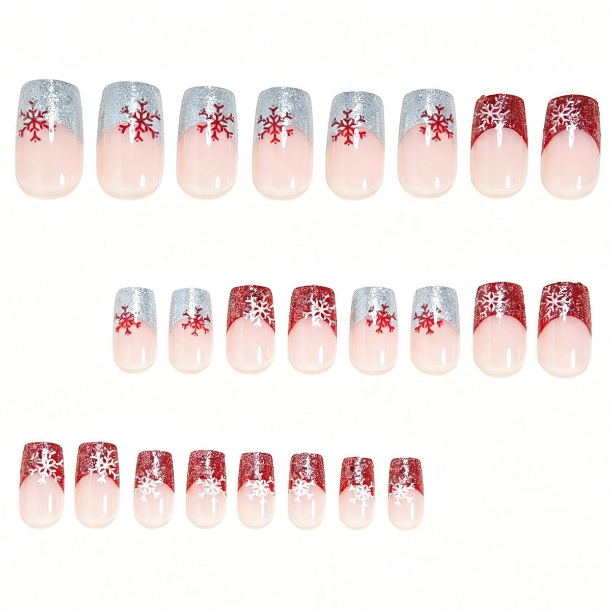 Saisonale Schneeflocken-Nagelkunst-Wraps Brehn