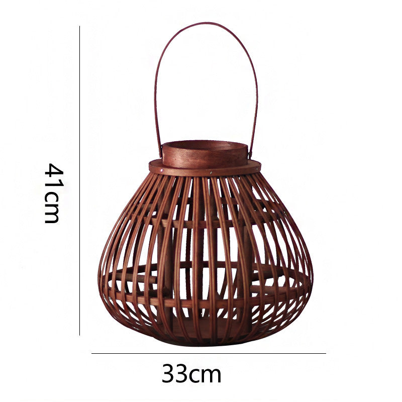 Handgefertigte Rattan-Laterne Brehn