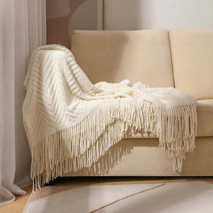 Gemütliche Strickdecke