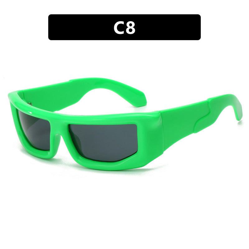 Damen sportliche Sonnenbrille mit breitem Rahmen und polarisierten Gläsern Brehn