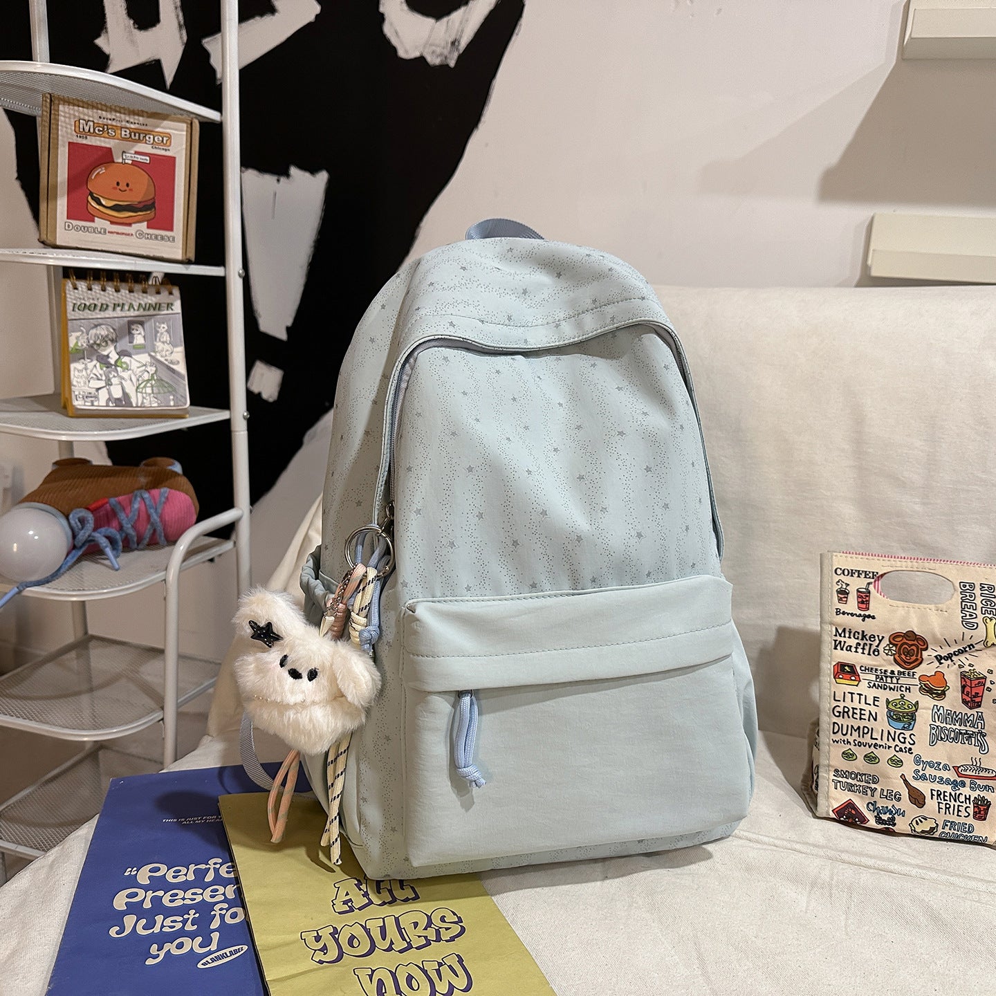Rucksack mit Niedlichem Sternenmotiv und Praktischem Stauraum Brehn
