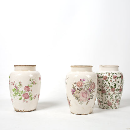 Florale Keramik Vase mit kunstvollem Design Brehn