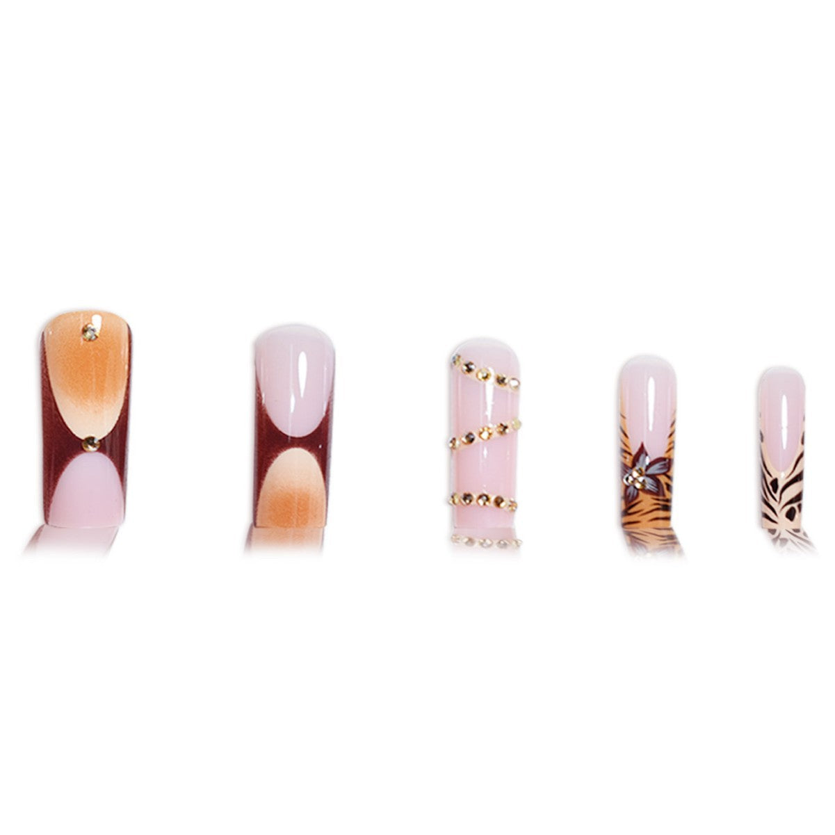Elegantes Acryl Press-On Nagelkunst-Set Brehn