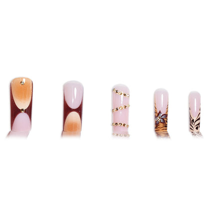 Elegantes Acryl Press-On Nagelkunst-Set Brehn