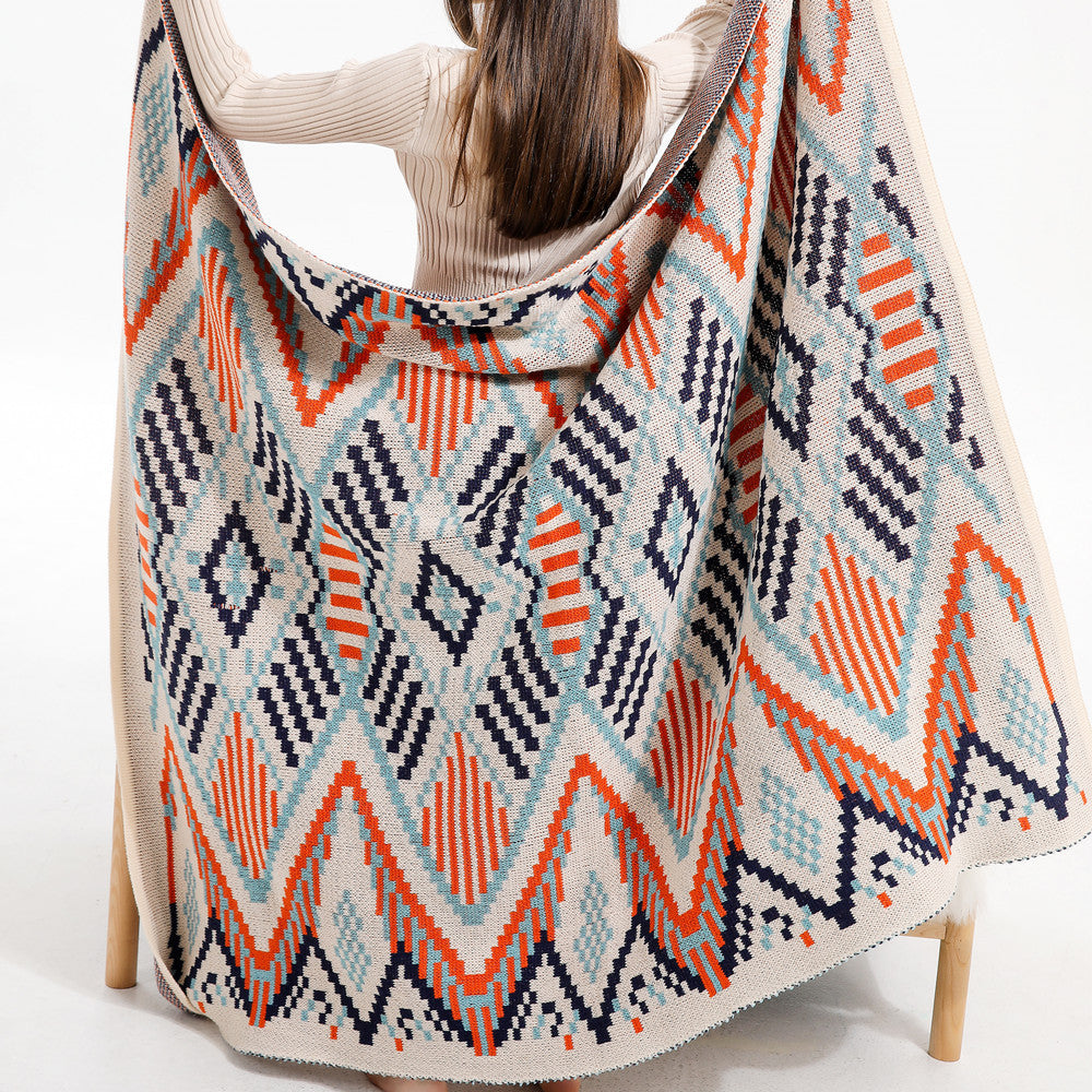 Aztekisches gemustertes Strickwurfdecke Brehn