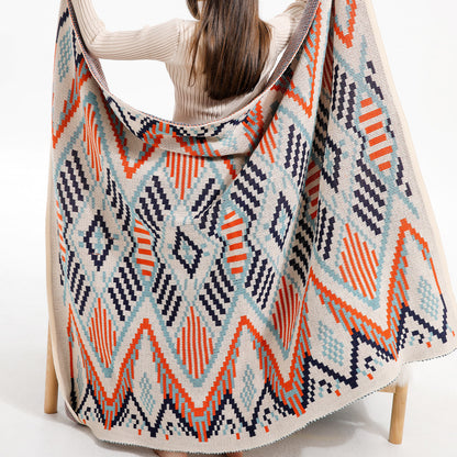 Aztekisches gemustertes Strickwurfdecke Brehn
