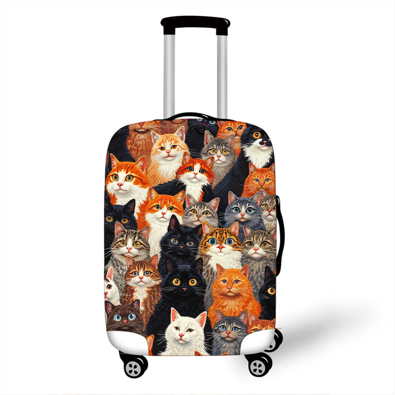 Unisex Hartschalenreisekoffer mit buntem Katzenmotiv Brehn
