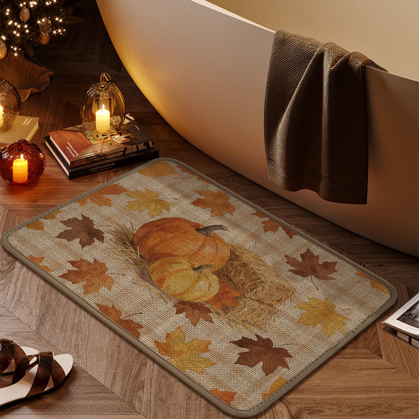 Herbstliches dekoratives Badetuch