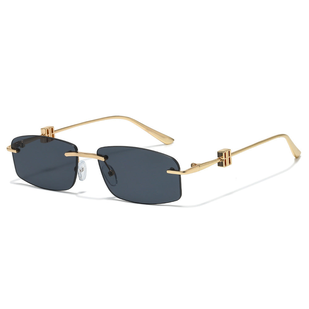 Avant-Garde Minimalistische Rechteck Sonnenbrille Brehn