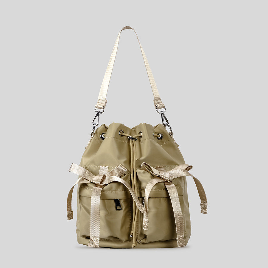 Stylische Freizeit Kordelzug Eimer Tasche