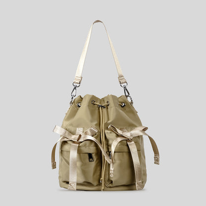 Stylische Freizeit Kordelzug Eimer Tasche