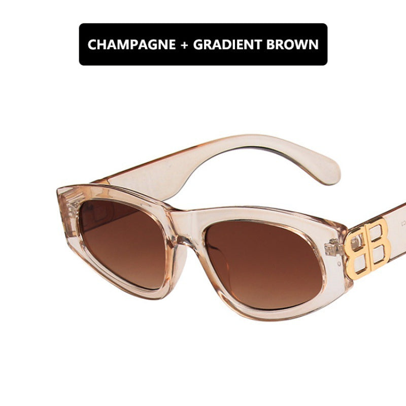 Damen modische Cat-Eye Sonnenbrille mit luxuriösen Akzenten Brehn