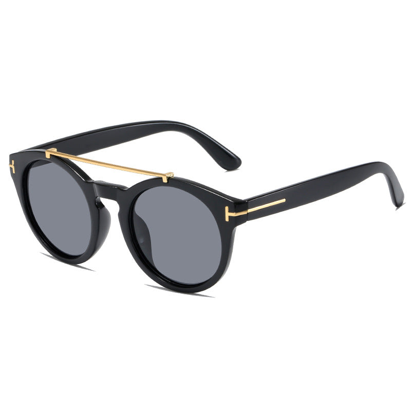 Damen modische Sonnenbrille mit eleganten runden Gläsern Brehn
