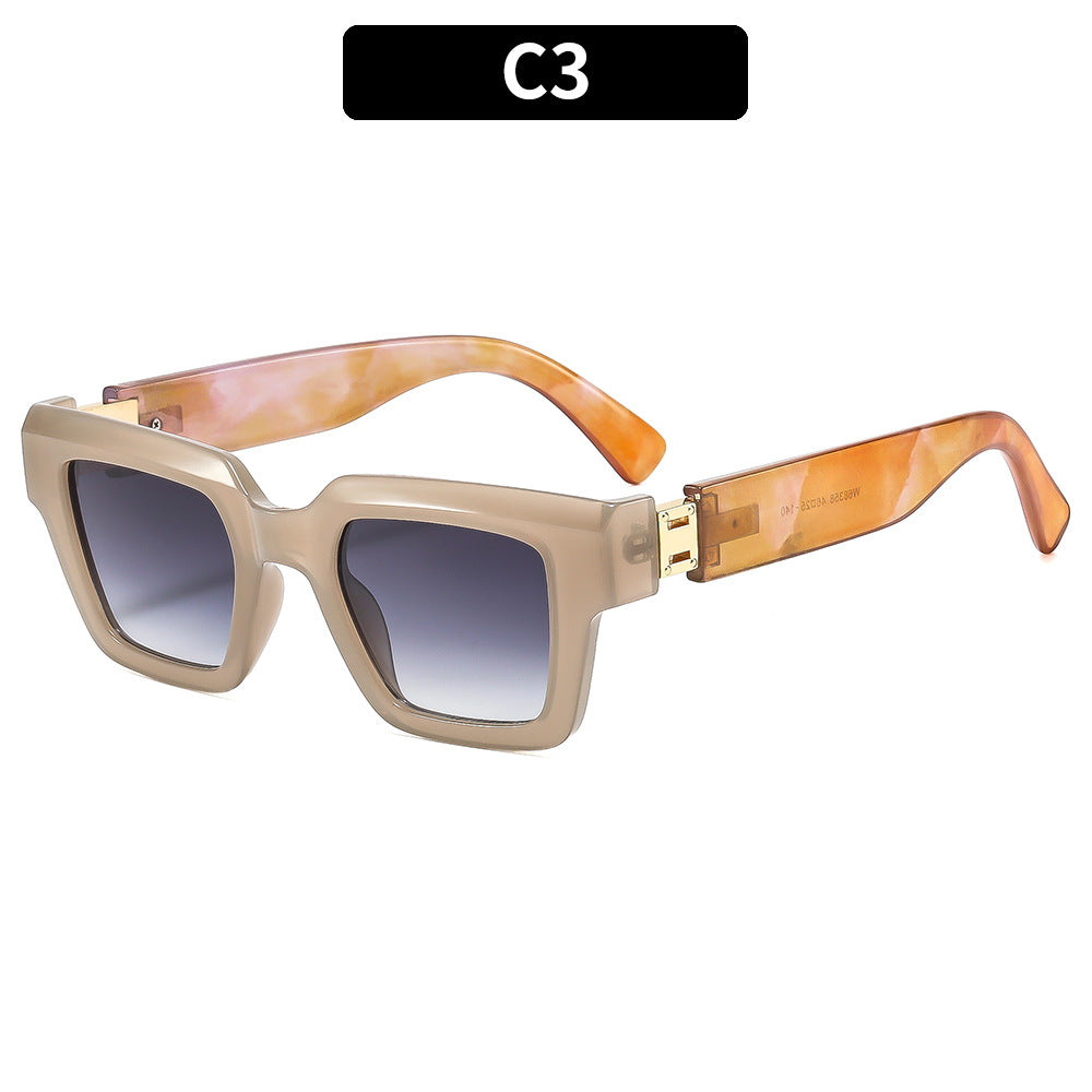Oversized Geometrische Retro-Sonnenbrille