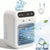 Unisex Einheitsgröße persönlicher Desktop-Evaporator-Mikrokühler mit oberer Füllung Eisreservoir einstellbare Multi-Winkel-Luftauslässe flüsterleiser USB-Lüfter Brehn