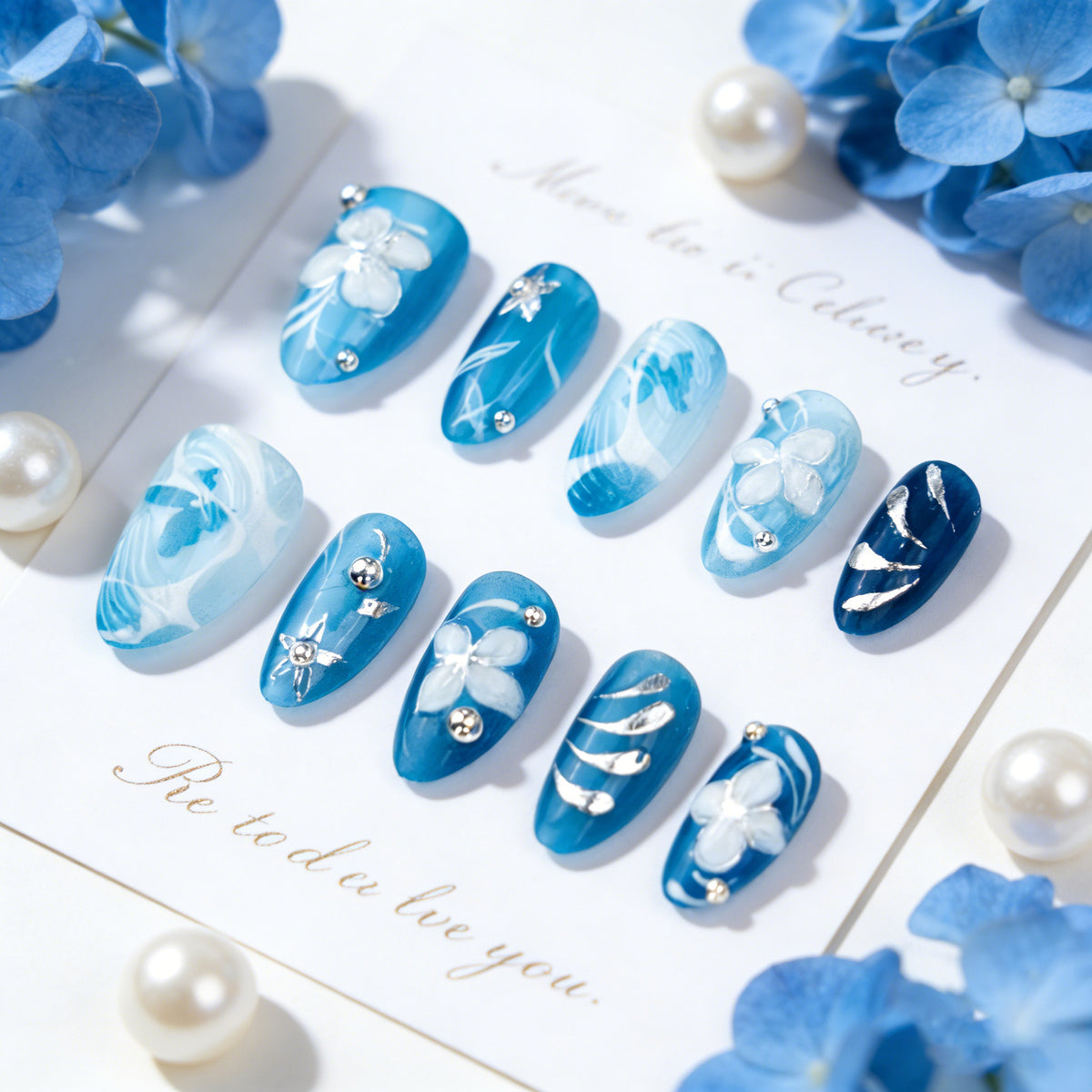 Floral Design Press-On Nagelkunst Brehn