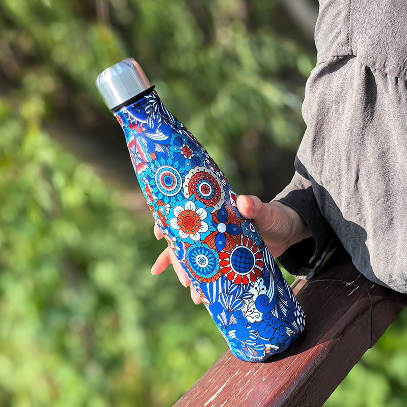 Unisex nan doppelwandige Isolierflasche aus Edelstahl mit Vakuumisolierung und auslaufsicherem Schraubverschluss Brehn