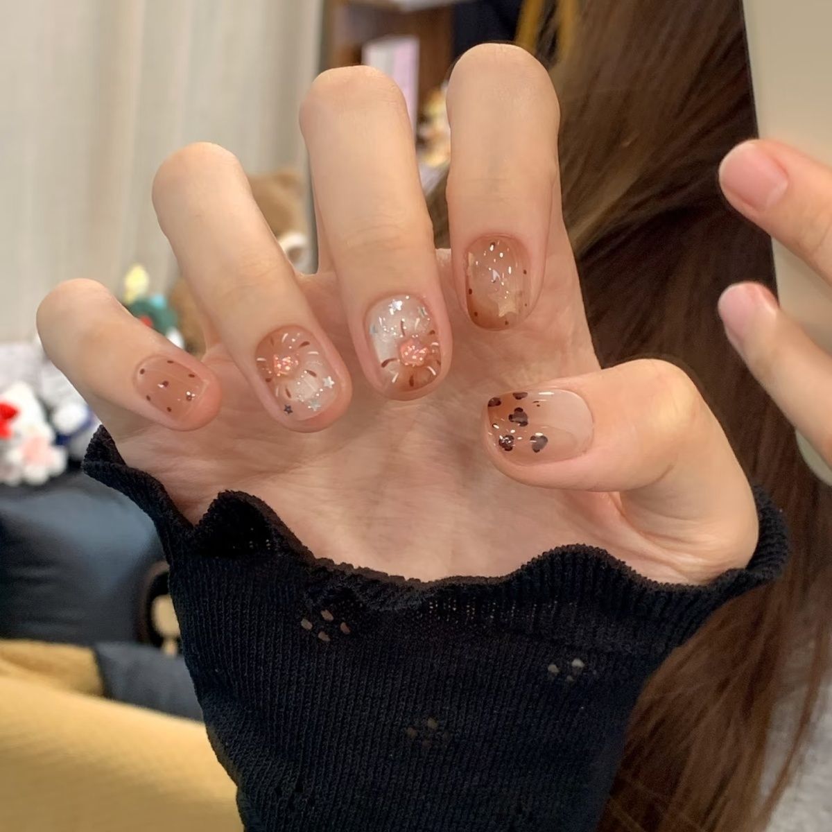 Premium Glitzernde Press-On Nagelerweiterungen Brehn