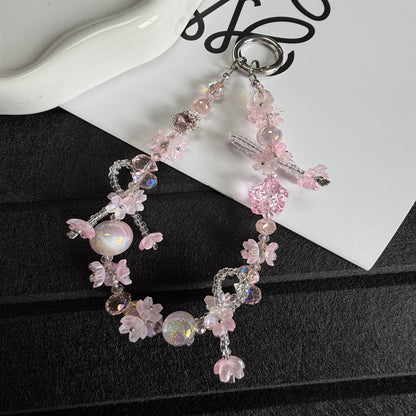 Elegante florale Perlen Charms Schlüsselanhänger Brehn