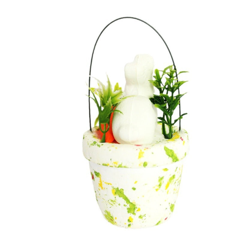 Dekorativer Osterhase Blumentopf Brehn