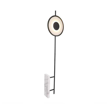 Minimalistische skulpturale Stehlampe mit Marmorsockel