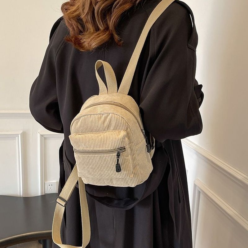 Kompakter Cord-Ripp- Mini-Rucksack Brehn