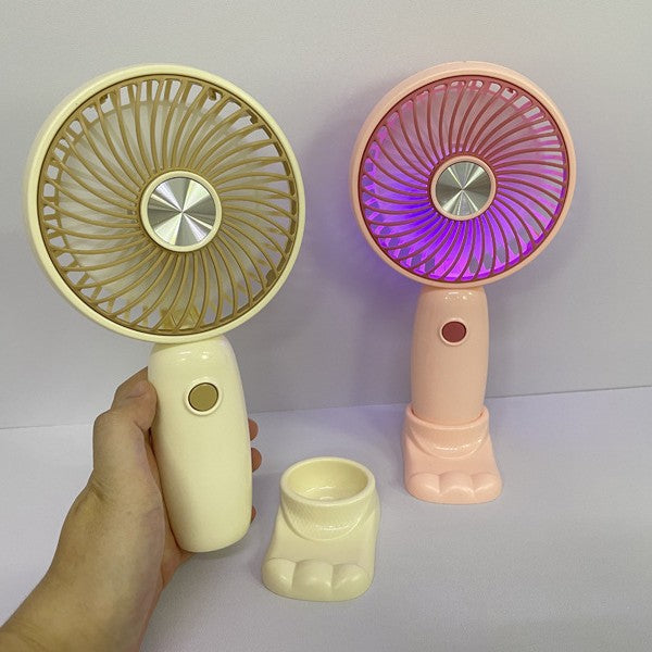 Unisex Tragbarer Handventilator mit LED-Beleuchtung und kreativem Design Brehn