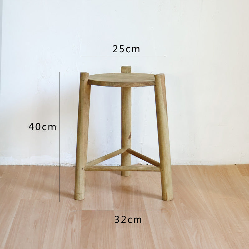 Massiver Holz-Hocker Brehn