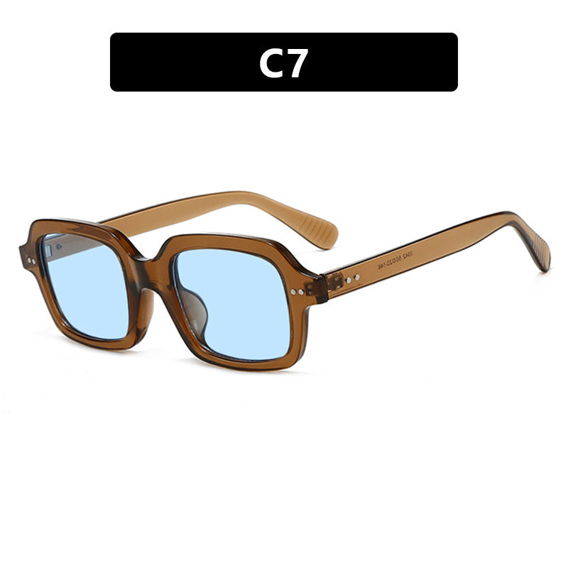 Damen moderne quadratische Sonnenbrille mit breitem Rahmen und elegantem Design Brehn