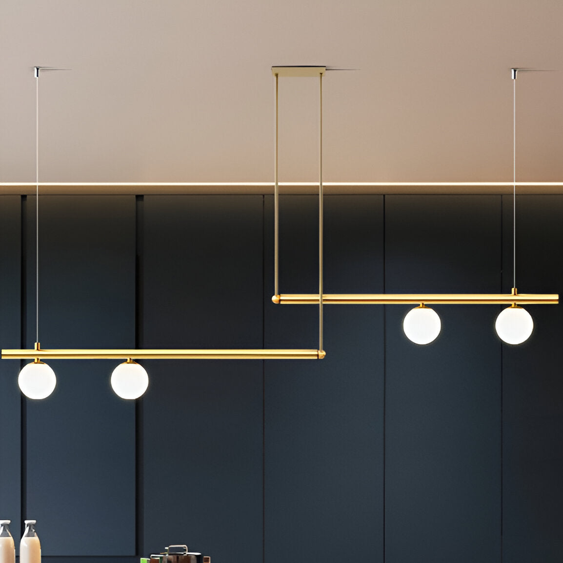 Brehn | Nordic Glass Linear Luxus Pendelleuchte